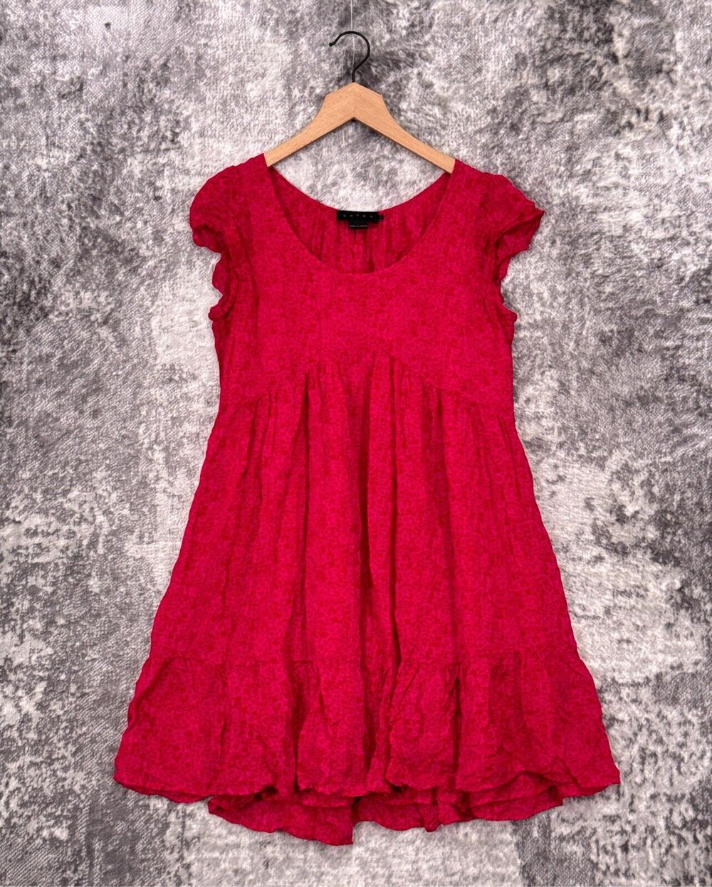 HATCH Collection Dress 1 / Small Womens Pink Floral Baby Doll Mini Maternity